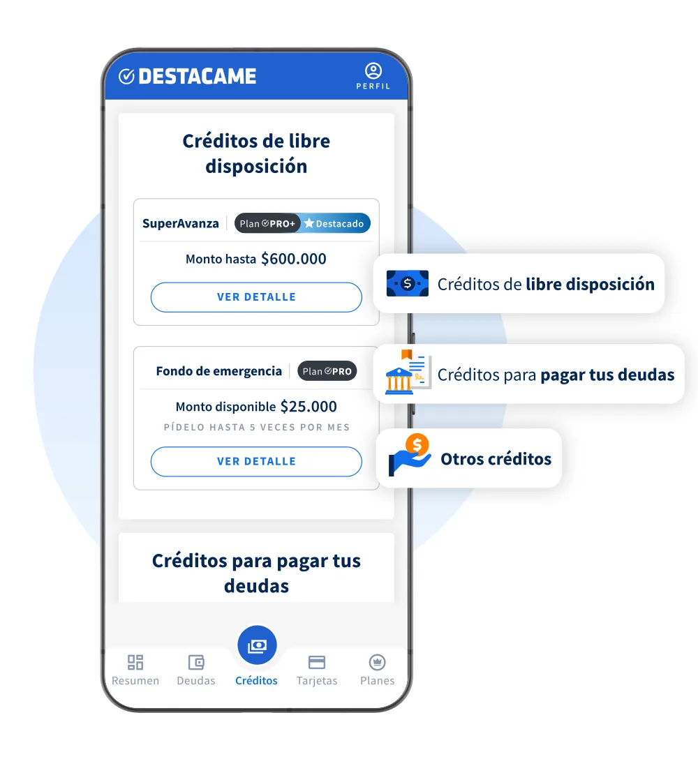 Imagen referencial sección Mis Créditos